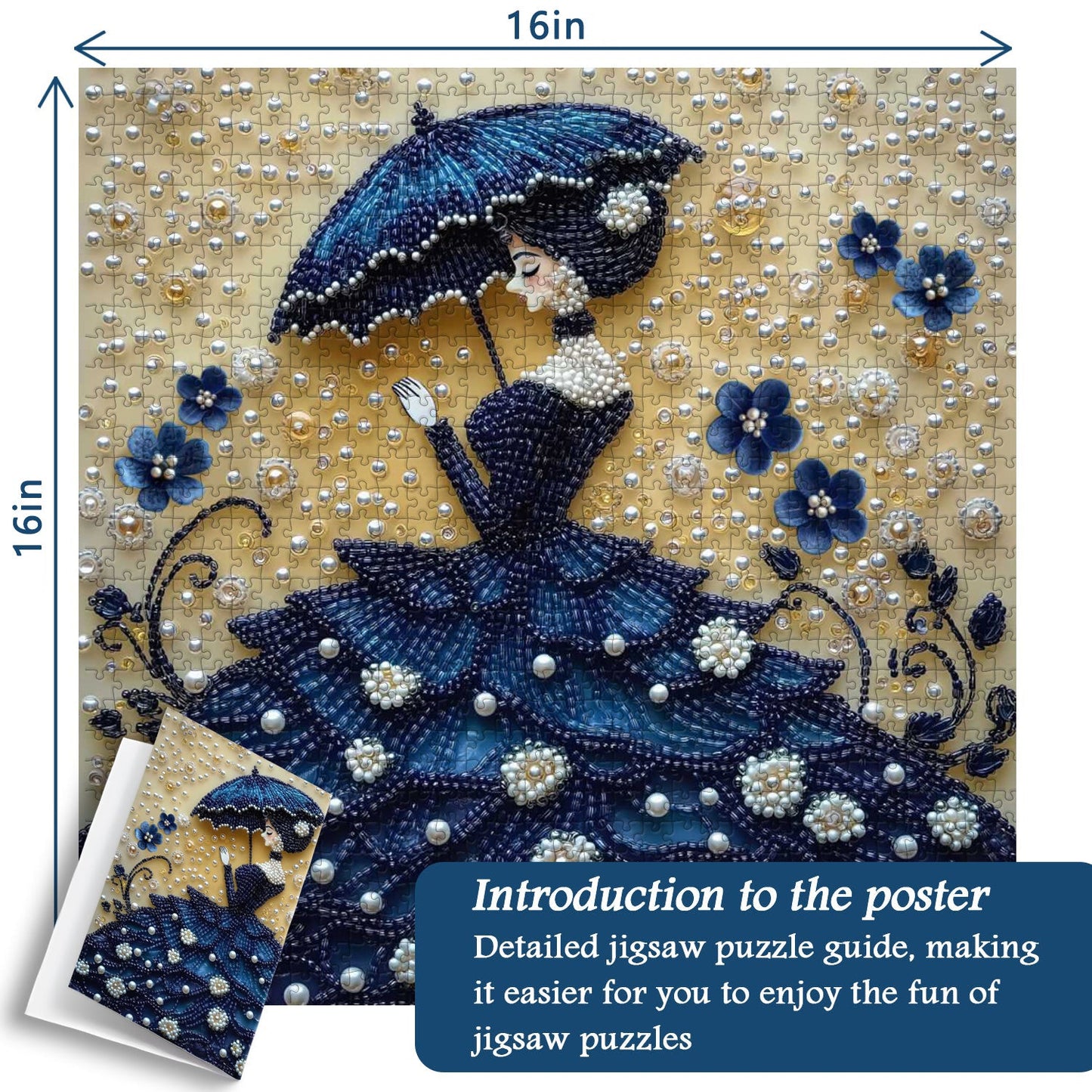 Beaded Lady Wooden Jigsaw Puzzles 1000 Pieces