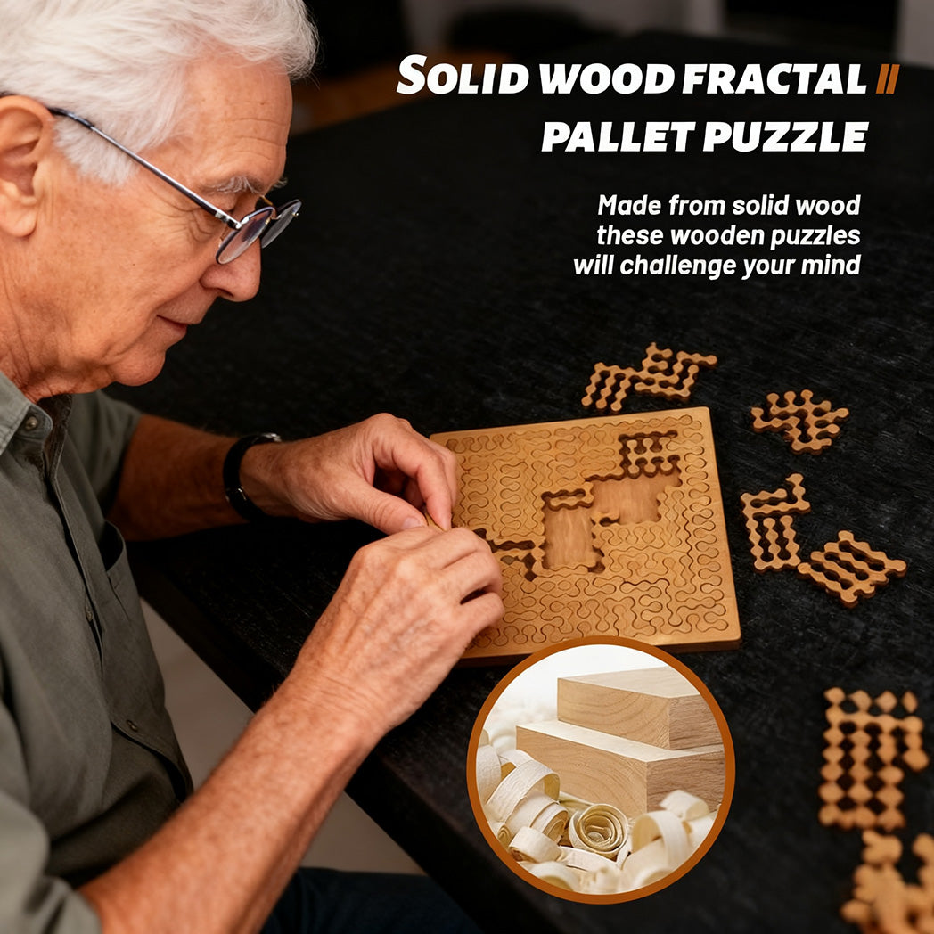 🧩Hilbert Curve Wooden Fractal Tray Puzzle