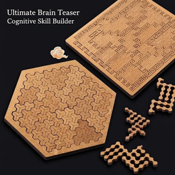 🧩Hilbert Curve Wooden Fractal Tray Puzzle