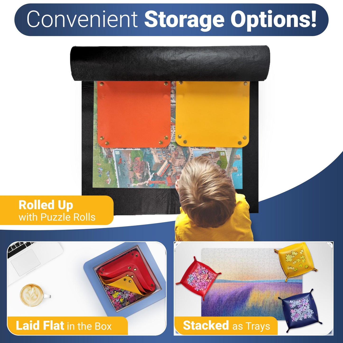 Stackable Jigsaw Puzzle Sorting Trays