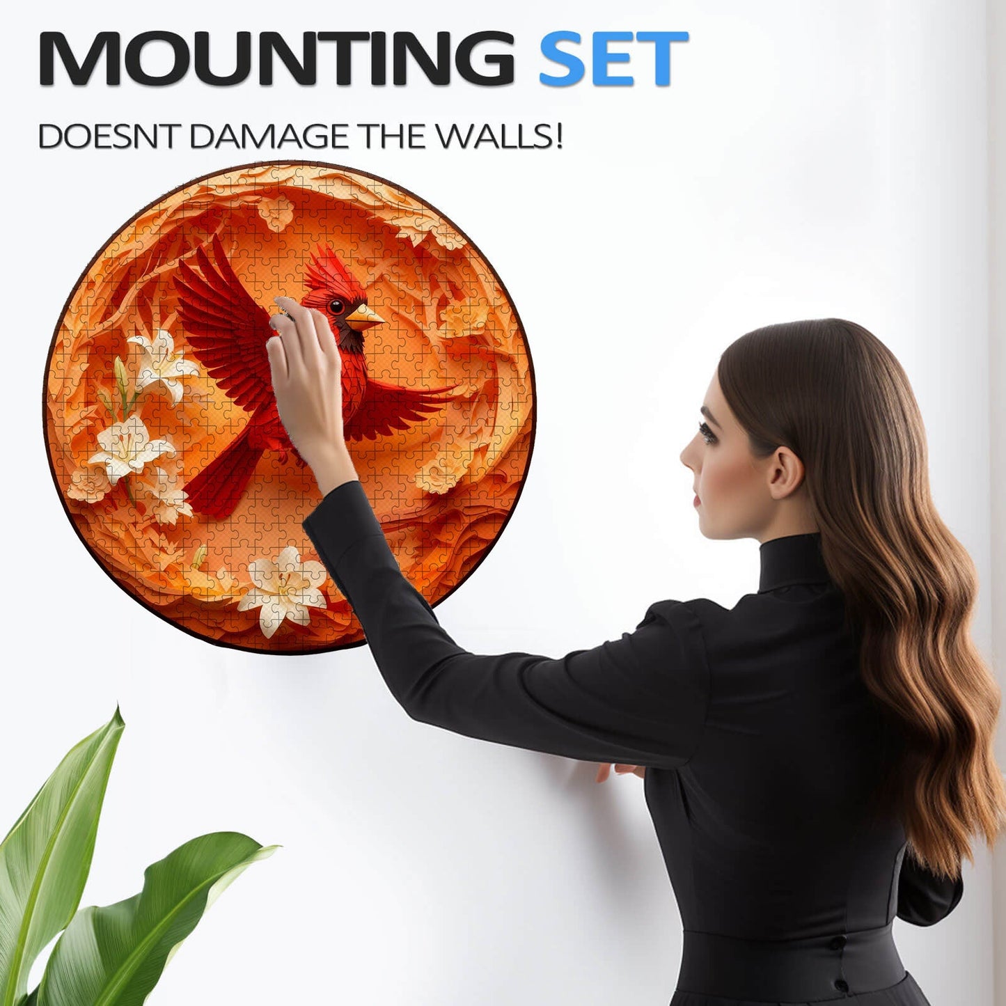 Flying Cardinal Wooden Jigsaw Puzzle