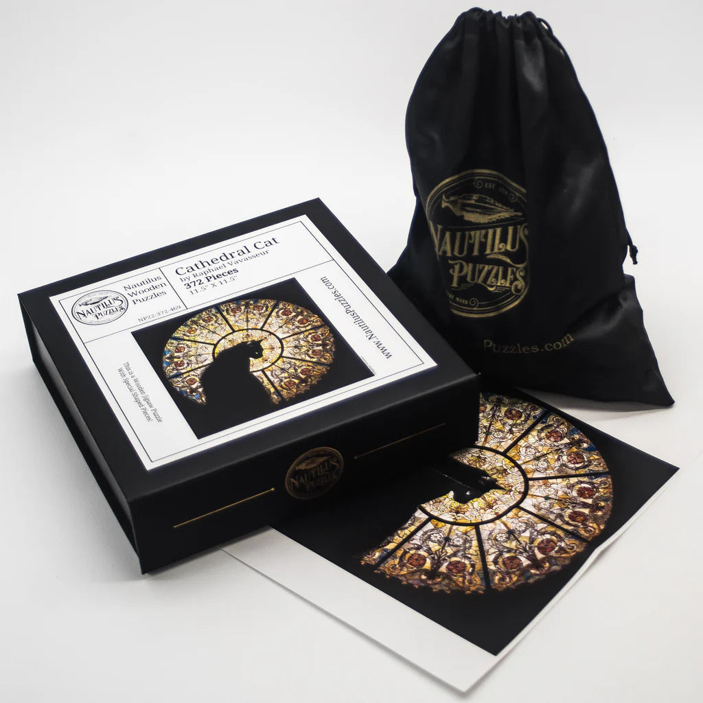 🐈‍⬛Cathedral Cat Wooden Jigsaw Puzzle - 372PCS