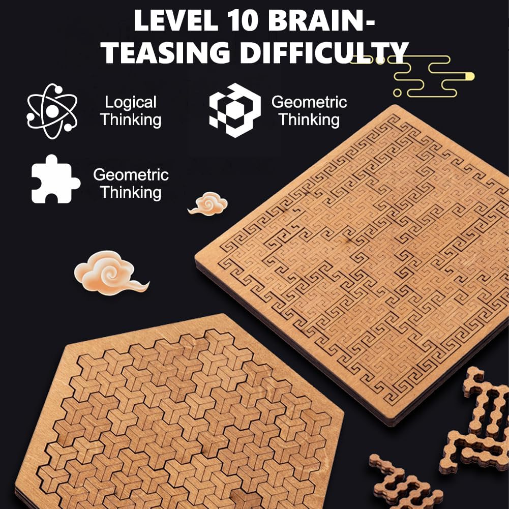 🧩Hilbert Curve Wooden Fractal Tray Puzzle