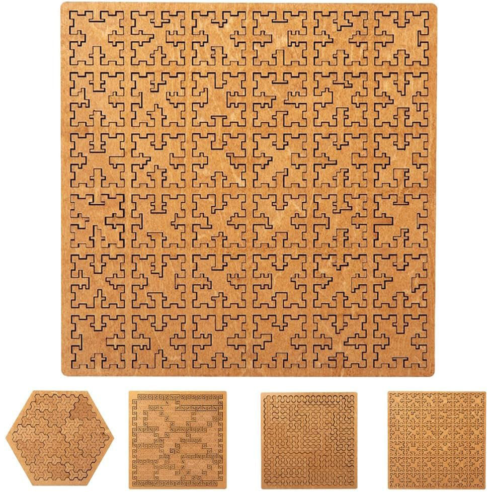 🧩Hilbert Curve Wooden Fractal Tray Puzzle